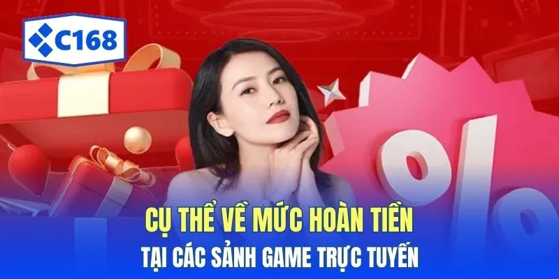 Cụ thể về mức hoàn tiền tại các sảnh game trực tuyến 